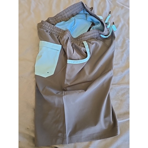 Downstream Men's Uni StreamLine Tech Shorts Gray‎ Drawstring Pockets Fishing L - Picture 4 of 14